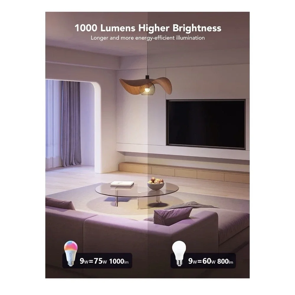 Govee RGBWW Smart LED Bulb 8-Pack H6006 A19 E26 1000LM Matter Alexa Google